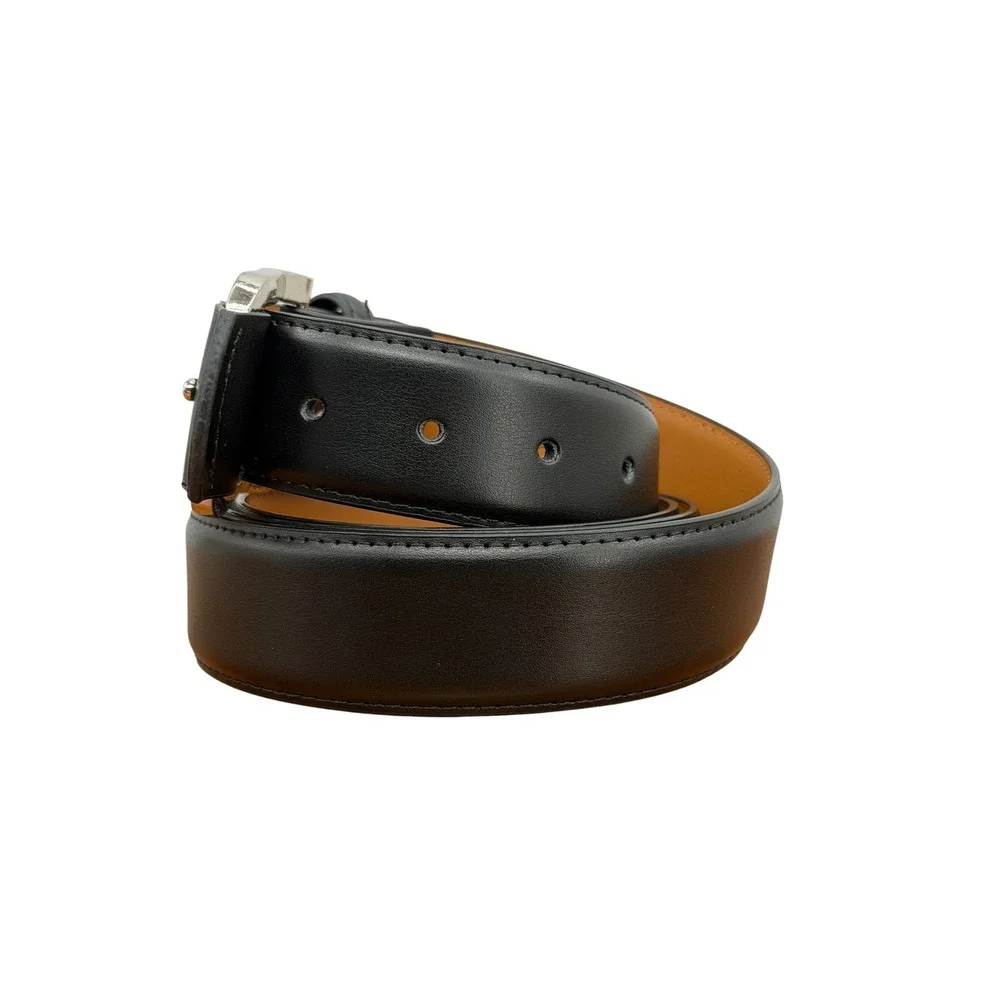 Bulliant Leather Belt Men SZ 52 Black Classic Office Detachable Strap Practical